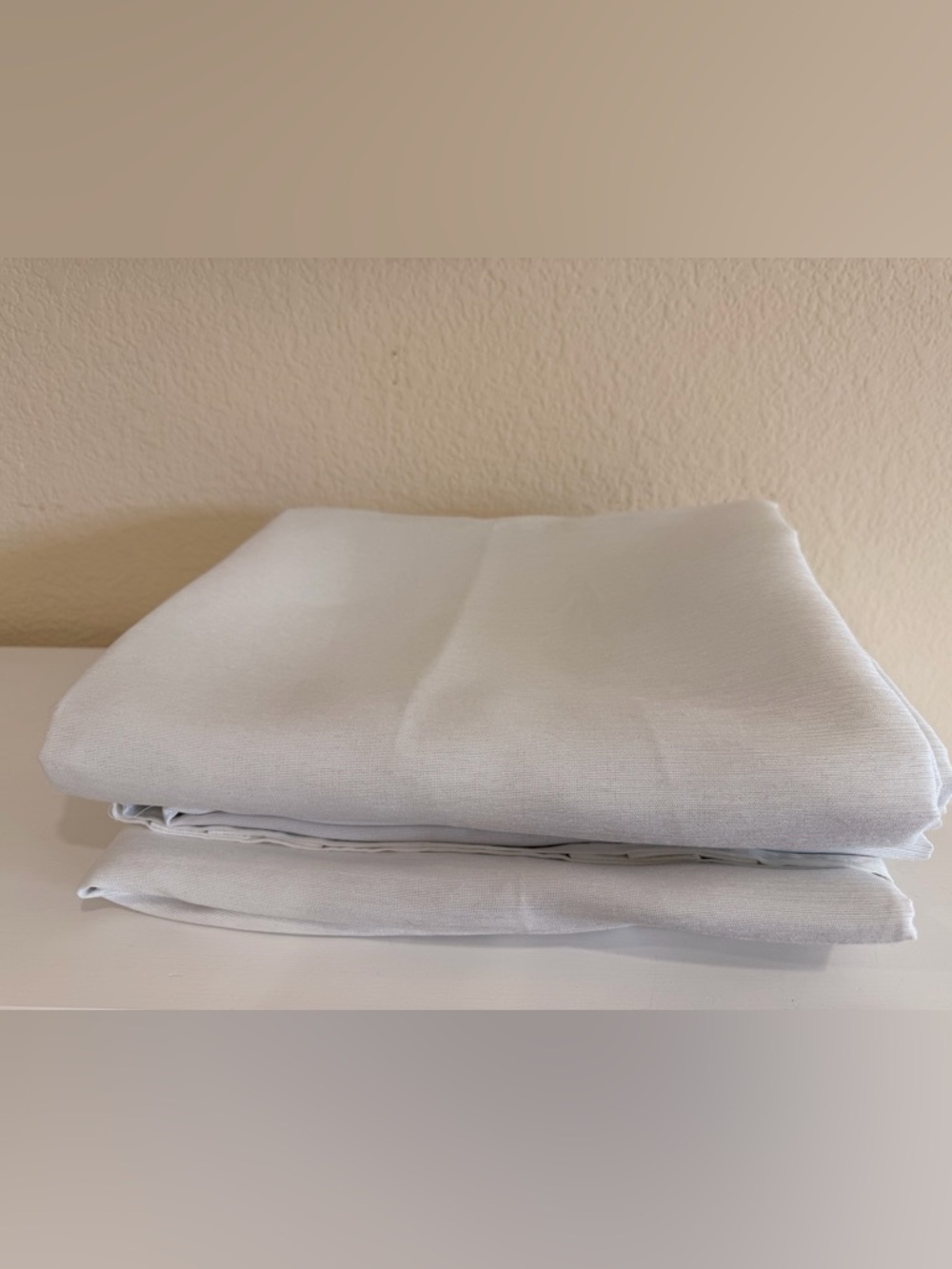 Martha Stewart White Rod Pocket Blackout Set of 2. 50"W X 95"L Each Panel